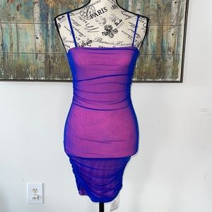 Purple/Pink Mesh dress.